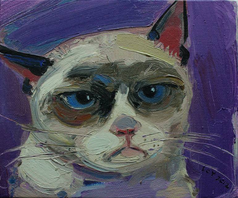 770x641 Saatchi Art Bad Mood Painting By Liu Chenyang - Bad Painting