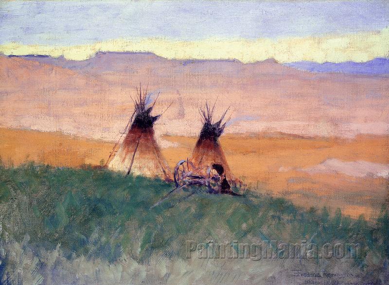 800x587 Stormy Morning In The Badlands - Badlands Painting