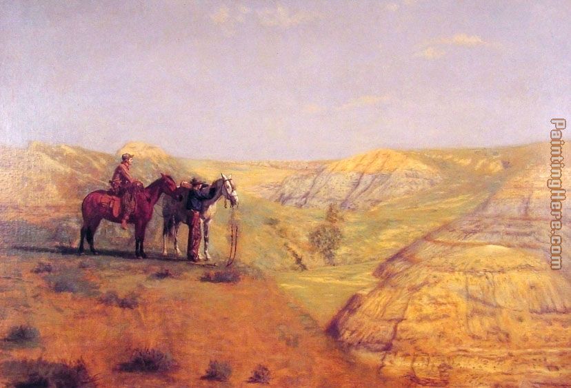 828x563 Thomas Eakins Cowboys In The Badlands Painting Anysize 50% Off - Badlands Painting