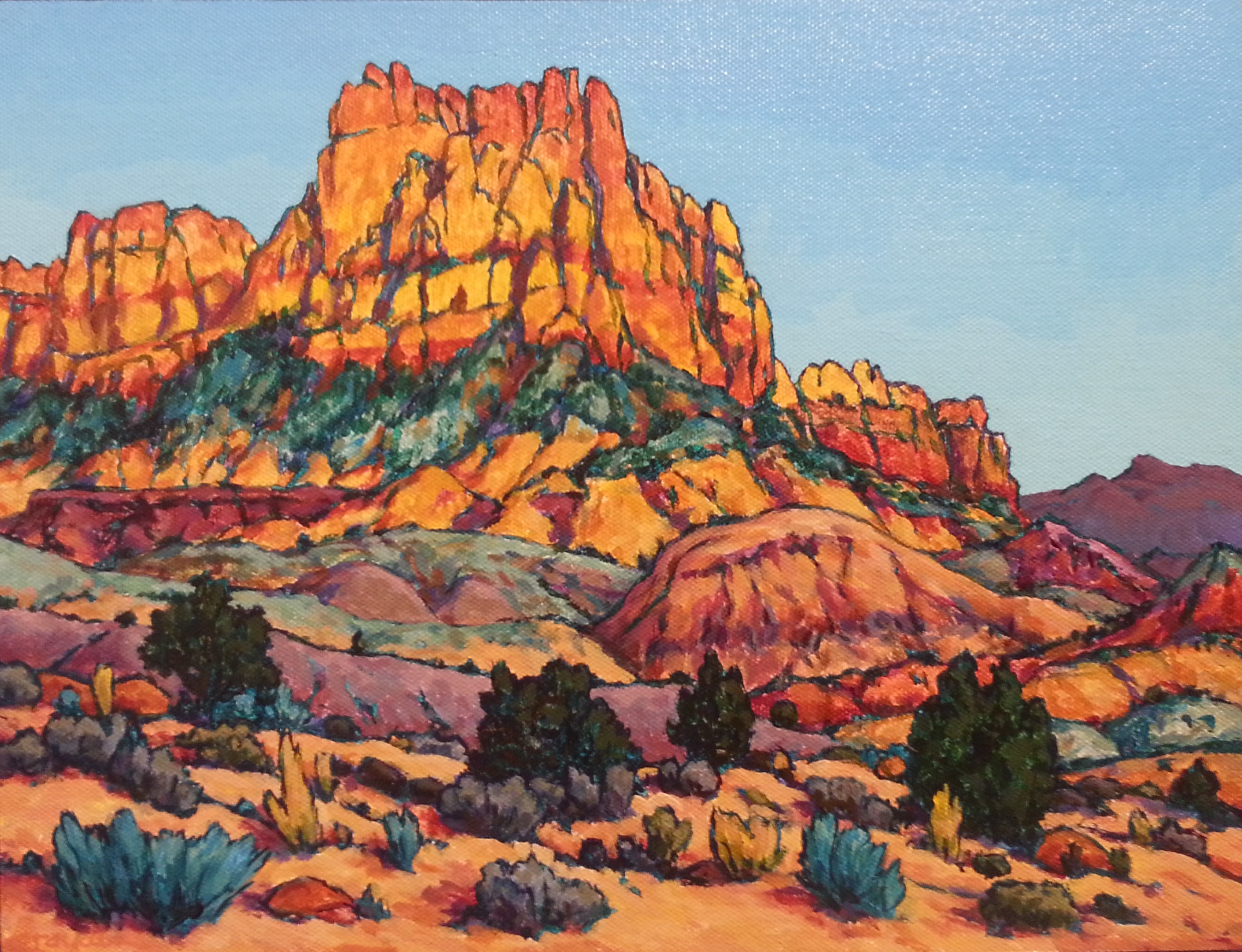 2694x2065 Zion View Se - Badlands Painting