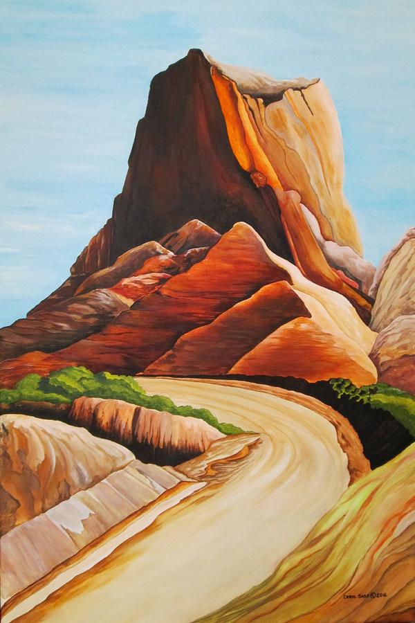 600x900 Badlands National Park Painting By Carol Sabo - Badlands Painting