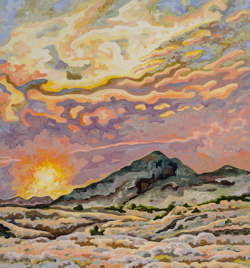 838x900 Badlands Sunset Painting By Dale Beckman - Badlands Painting