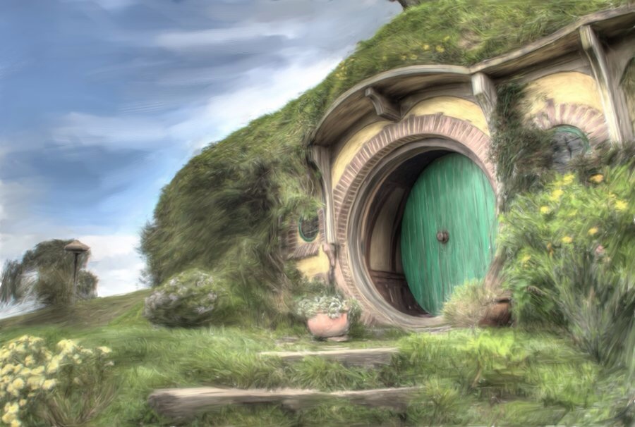 900x606 Bag End By Everildwolfden - Bag End Painting
