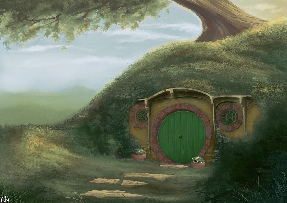 1000x707 Bag End By Wictorian Art - Bag End Painting