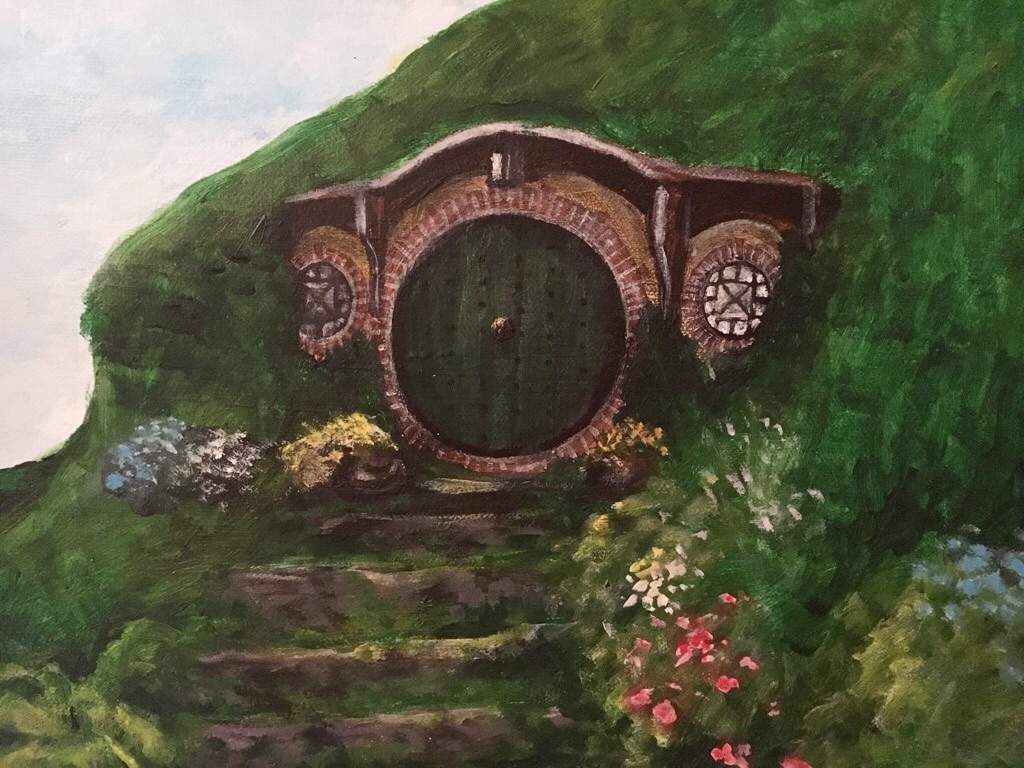 1024x768 Bag End Painting Lotr Amino - Bag End Painting