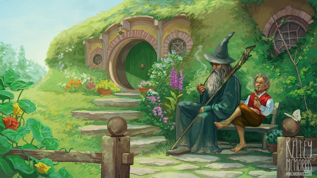 1108x623 Kelley Mcmorris Illustration Personal Work Summer - Bag End Painting