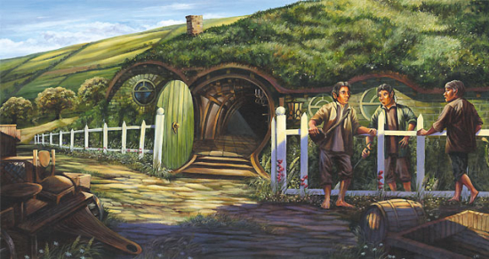 550x291 Leaving Bag End - Bag End Painting