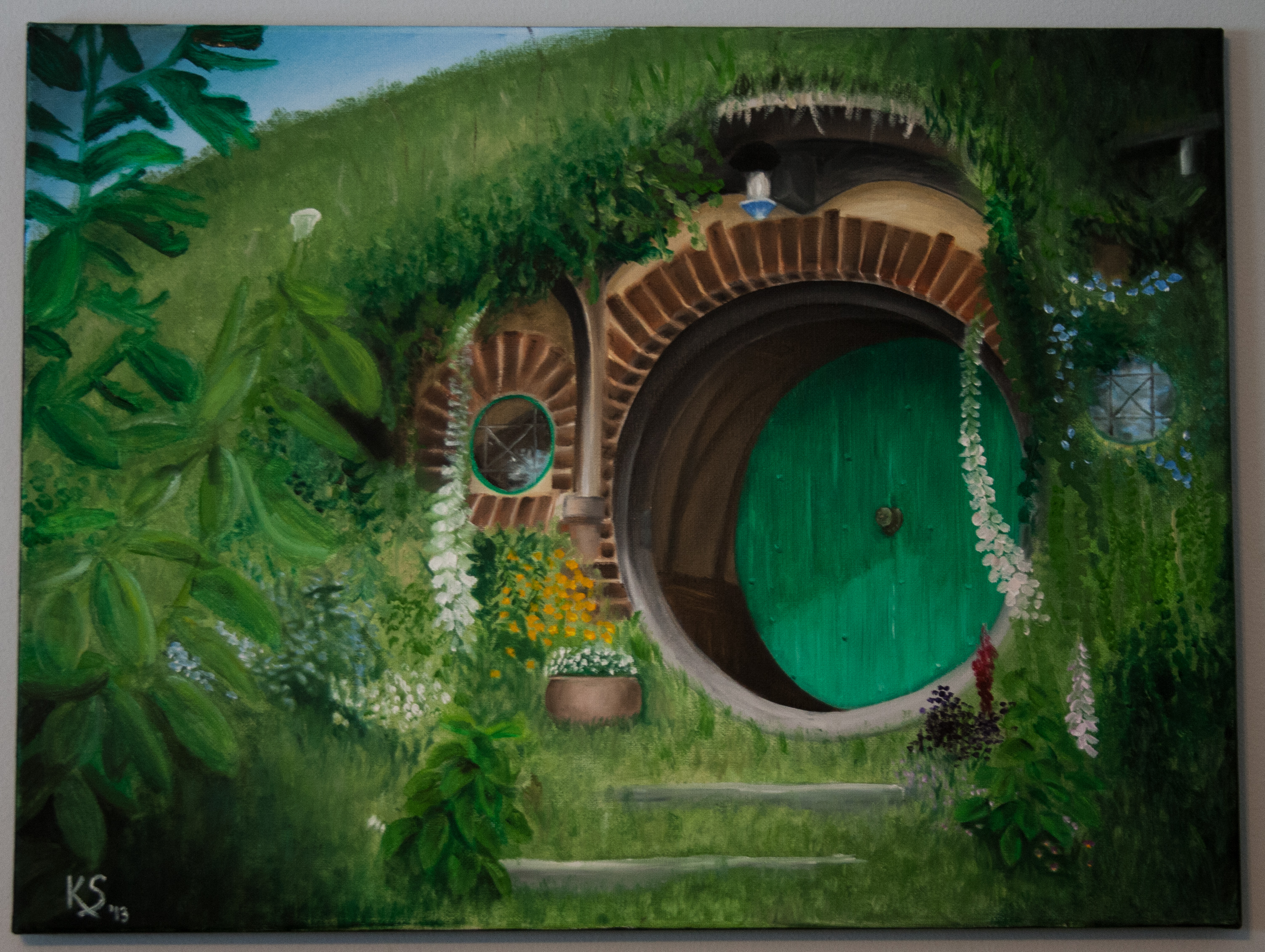 3008x2264 Lord Of The Rings Painting Youngkatie - Bag End Painting