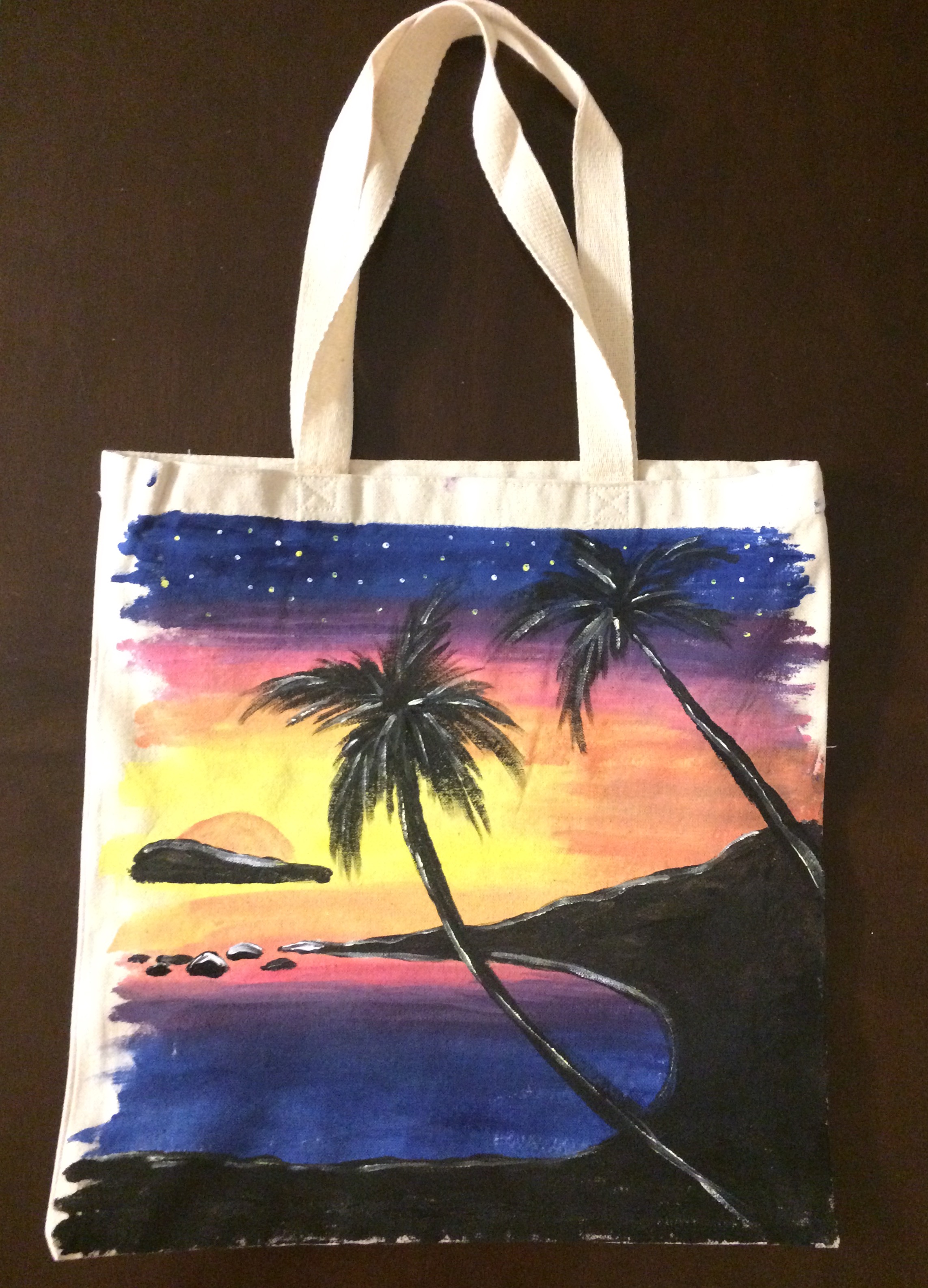 2286x3172 Tote Bag Black Bay Sunset Paint Nite Event - Bag Painting