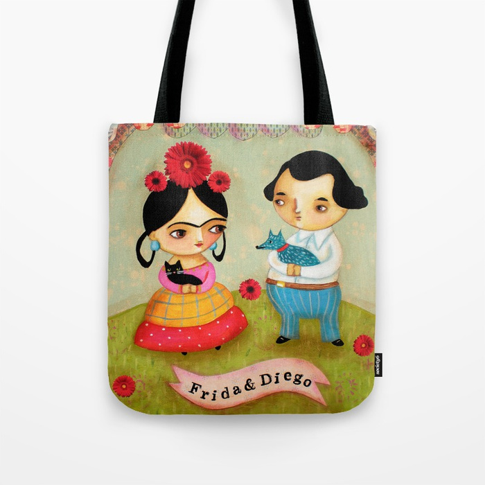 700x700 Frida Amp Diego Painting Tote Bag By Tascha Society6 - Bag Painting