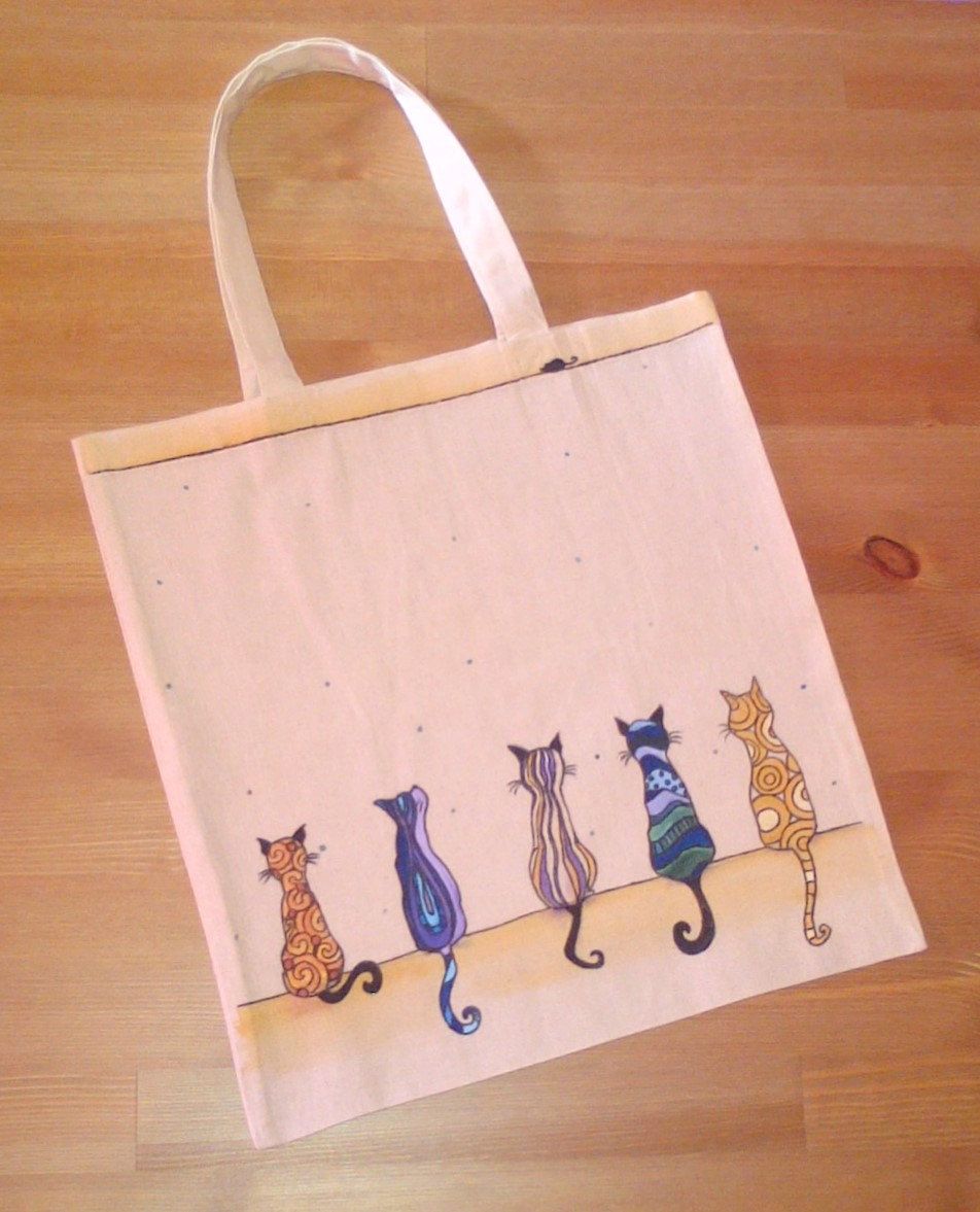 952x1177 Hand Painted Canvas Bag By Paintbrushandpen On Etsy Fikirler - Bag Painting