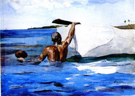 471x335 Winslow Homer - Bahamas Painting