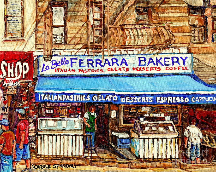 900x718 Ferrara Bakery New York City Bakery Paintings Carole Spandau - Bakery Painting