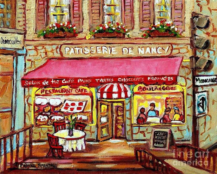 900x720 La Patisserie De Nancy French Pastry Boulangerie Paris Style - Bakery Painting