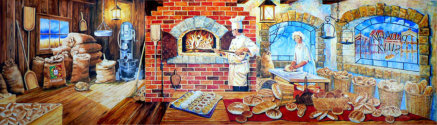 900x258 Silva's Bakery Mural Painting By Hanne Lore Koehler - Bakery Painting