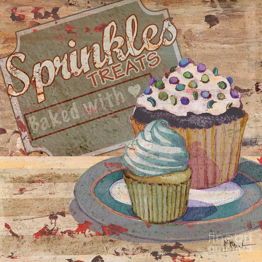 899x900 Cupcake Baking Sign Iii Painting By Paul Brent - Baking Painting