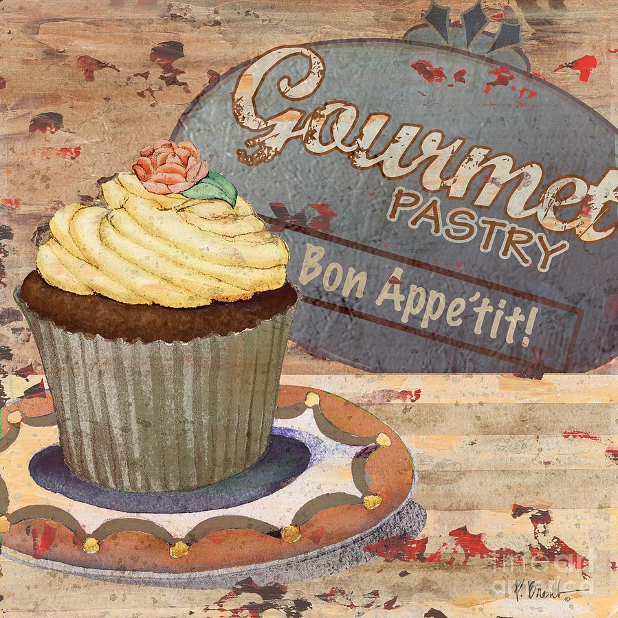 899x900 Cupcake Baking Sign Iv Painting By Paul Brent - Baking Painting