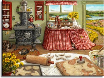 355x268 Janet Kruskamp's Paintings - Baking Painting