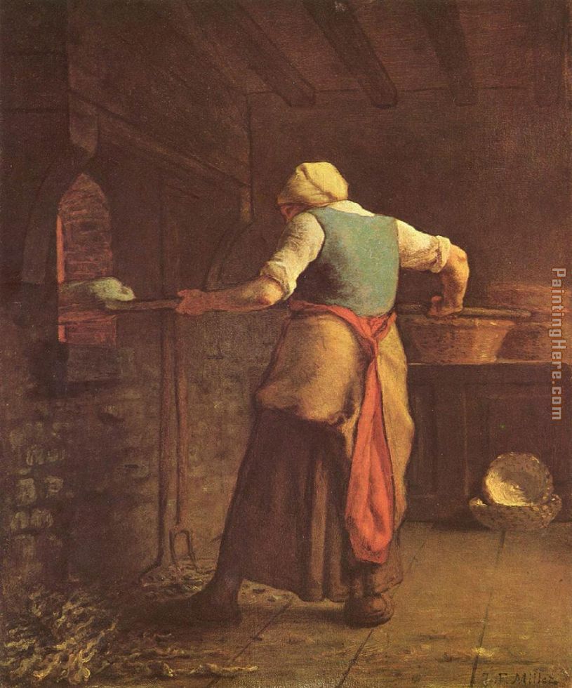 815x980 Jean Francois Millet Woman Baking Bread Painting Anysize 50% Off - Baking Painting