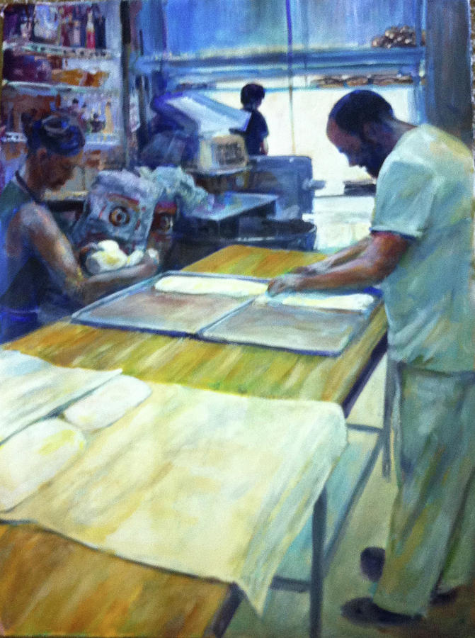 671x900 Josh Baking Painting By Margaret Anderson - Baking Painting