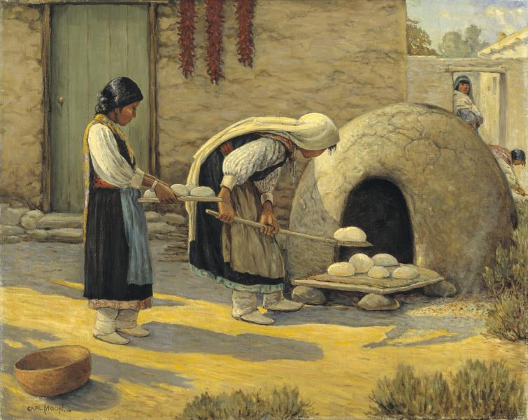 755x600 Women Baking Bread Smithsonian American Art Museum - Baking Painting