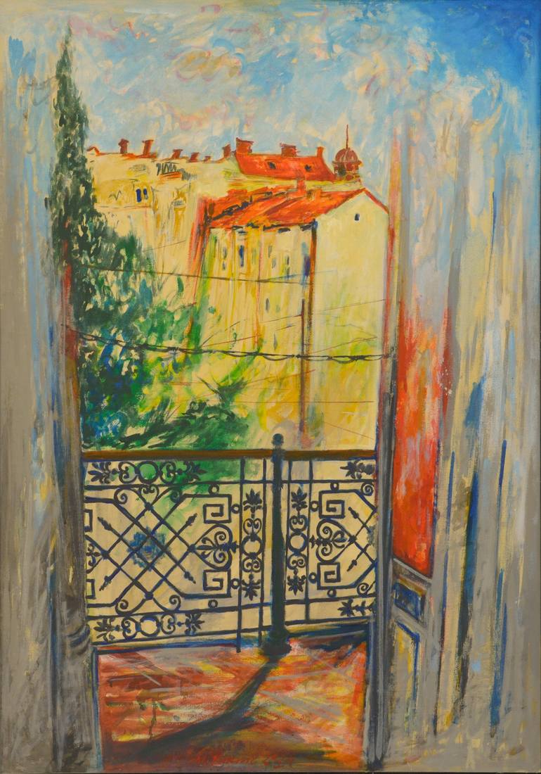 770x1100 Saatchi Art Balcony Painting By Milinko Kokovic - Balcony Painting