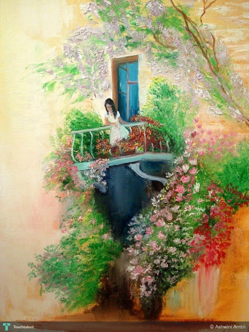 825x1100 The Balcony Painting - Balcony Painting