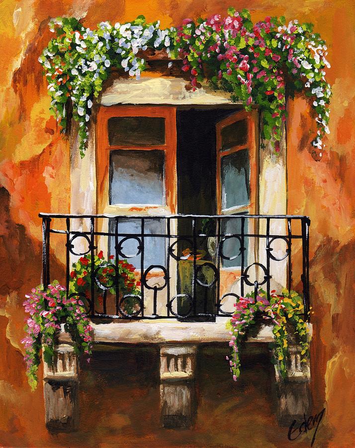 714x900 Balcony Of Livorno Painting By Voros Edit - Balcony Painting