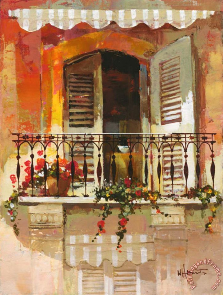 725x960 Willem Haenraets Balcony I Painting - Balcony Painting