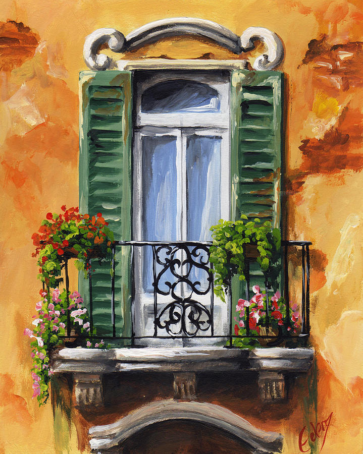 Balcony Painting at PaintingValley.com | Explore collection of Balcony ...