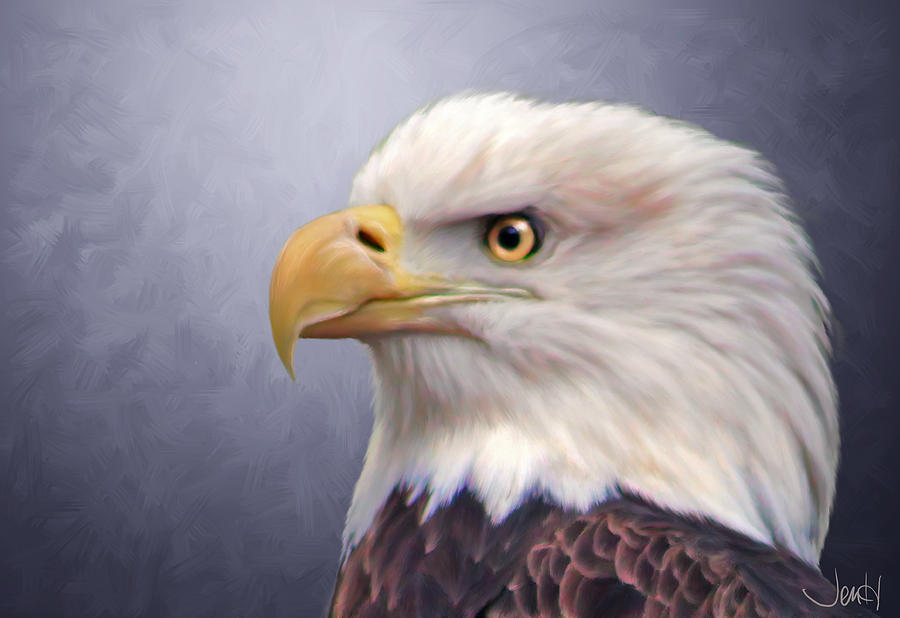 900x618 Bald Eagle Painting By Jennifer Hickey - Bald Eagle Painting