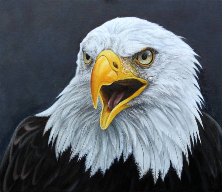 770x664 Saatchi Art Bald Eagle Painting By Stuart Herod - Bald Eagle Painting