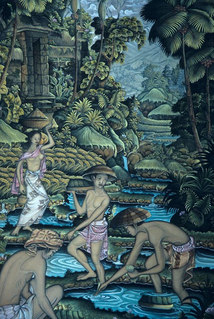 686x1024 Balinese Landscape And Farmwork Painting Ncpedia - Balinese Painting