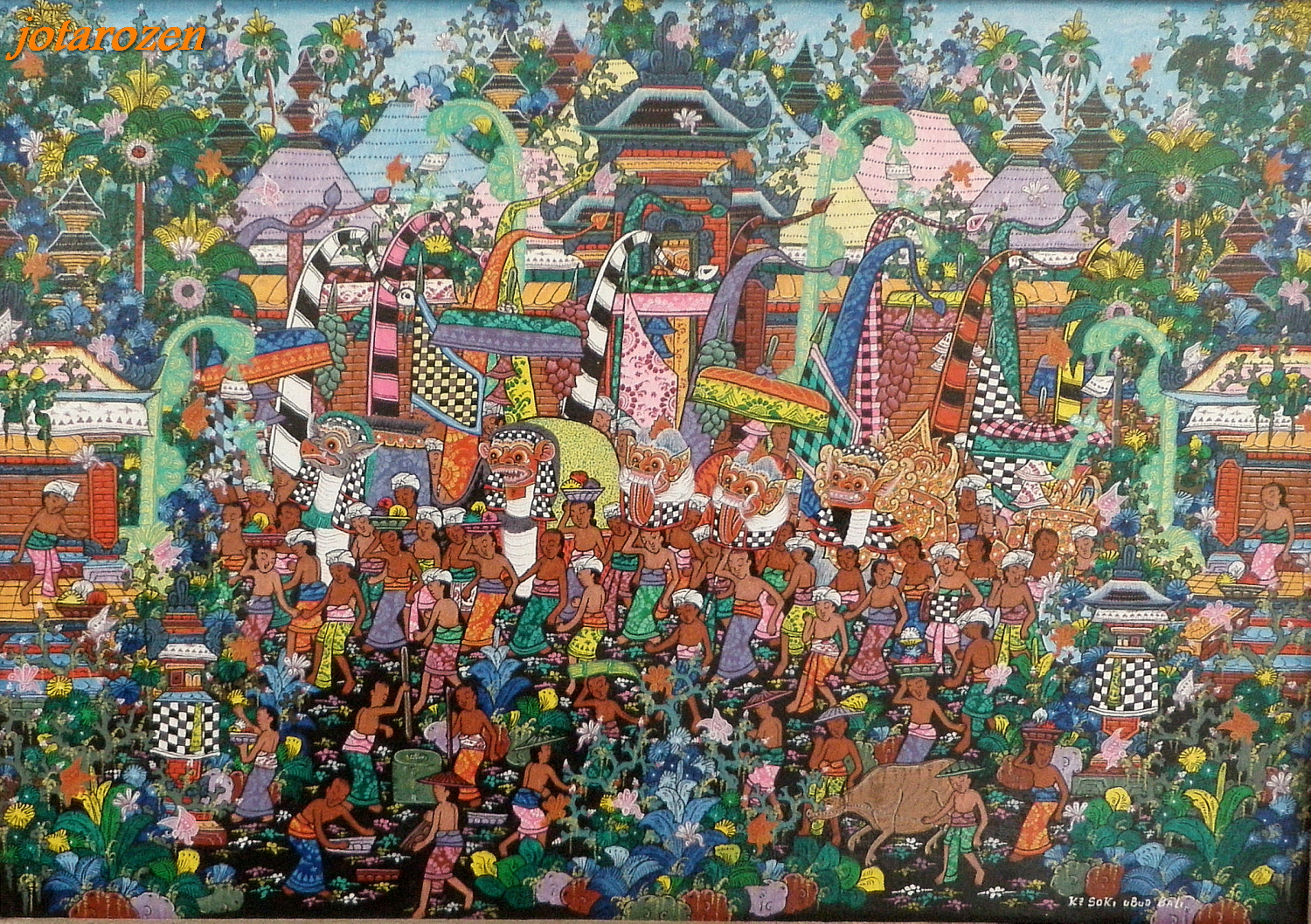 1500x1058 Footsteps - Balinese Painting