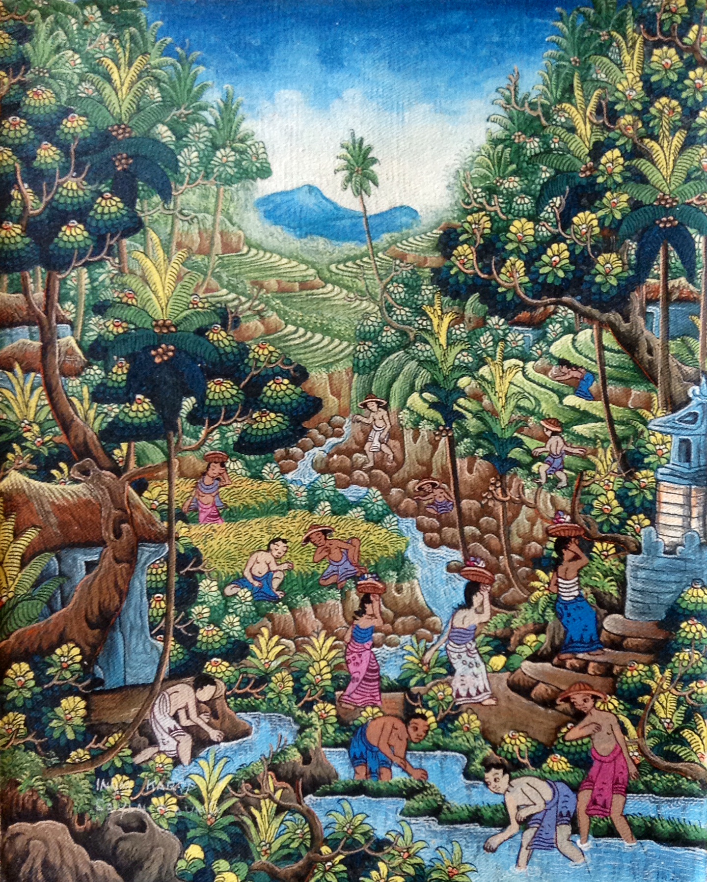 1440x1796 Balinese Temple Karen Bailey Studio - Balinese Painting