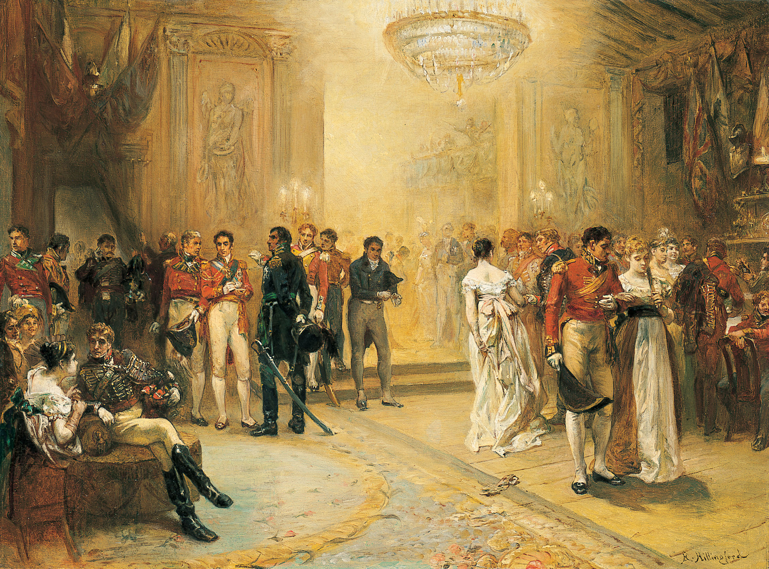 2502x1852 Filethe Duchess Of Richmond's Ball By Robert Alexander - Ball Painting