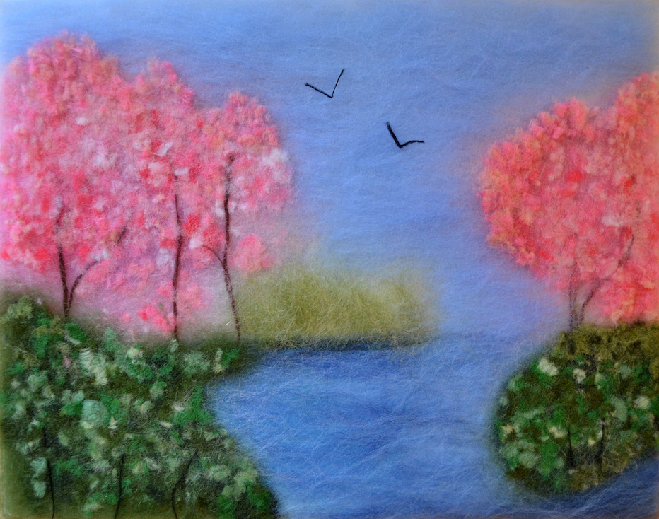 932x734 Spring Wool Painting Wool Paintings By Oksana Ball - Ball Painting