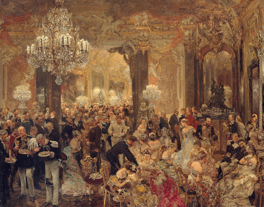 900x707 Dinner At The Ball Painting By - Ball Painting