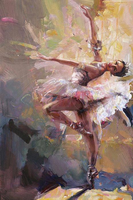 466x700 Oil Painting Of A Ballerina By Artist Mahnoor Shah Ballerina'S - Ballerina Oil Painting