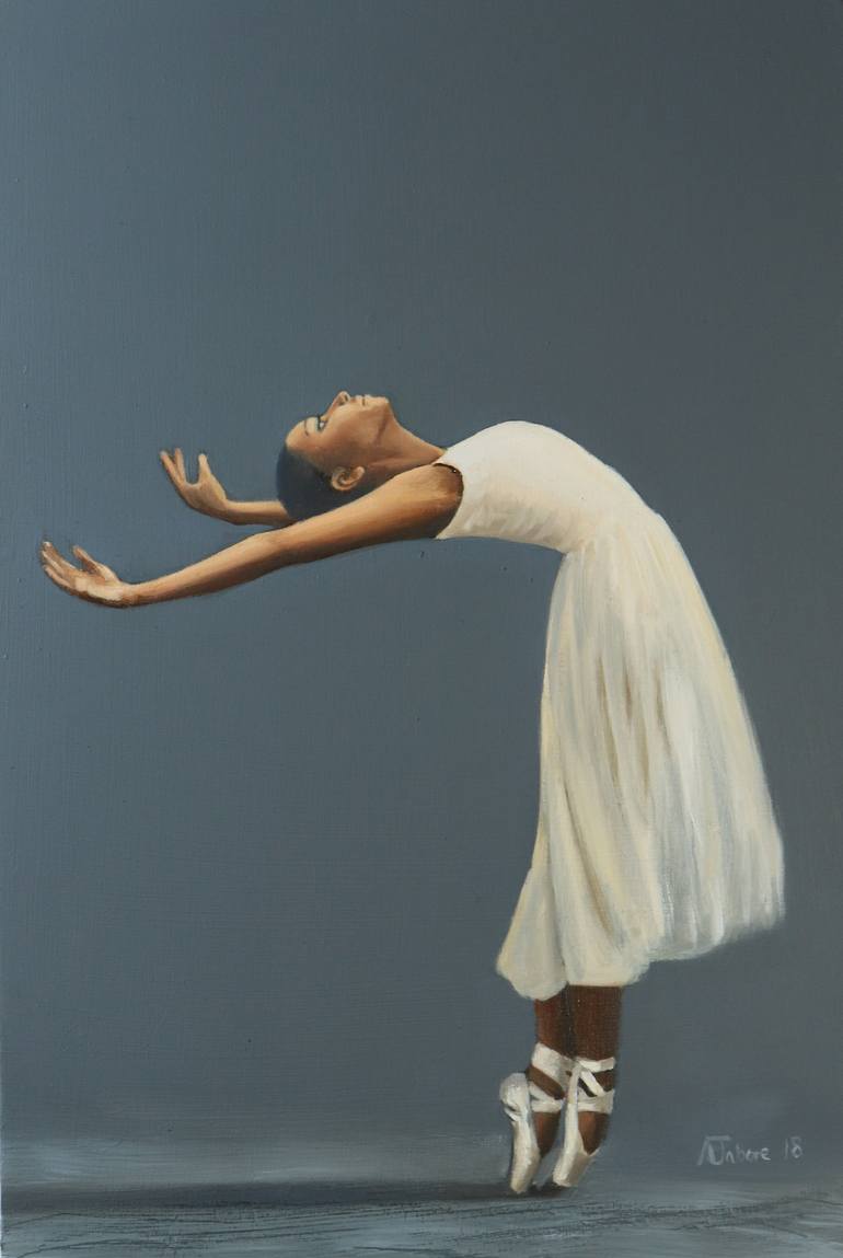 770x1149 Saatchi Art Ballet Portrait 2 , Dancer On Pointe, Ballet Oil - Ballerina Oil Painting