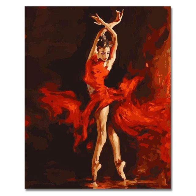 640x640 Ballerina Paintworks Paint By Number Diy Oil Painting Ballet - Ballerina Oil Painting Ballet Dancer