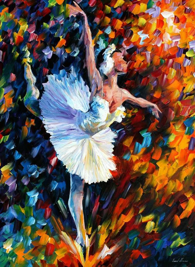 685x936 Leonid Afremov, Oil On Canvas, Palette Knife, Buy Original - Ballerina Oil Painting Ballet Dancer