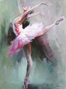 Ballerina Oil Painting Ballet Dancer at PaintingValley.com | Explore ...