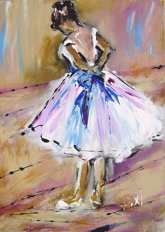570x803 Ballerina Art And Paintings, Semi Abstract Ballerina Art,signed - Ballerina Painting