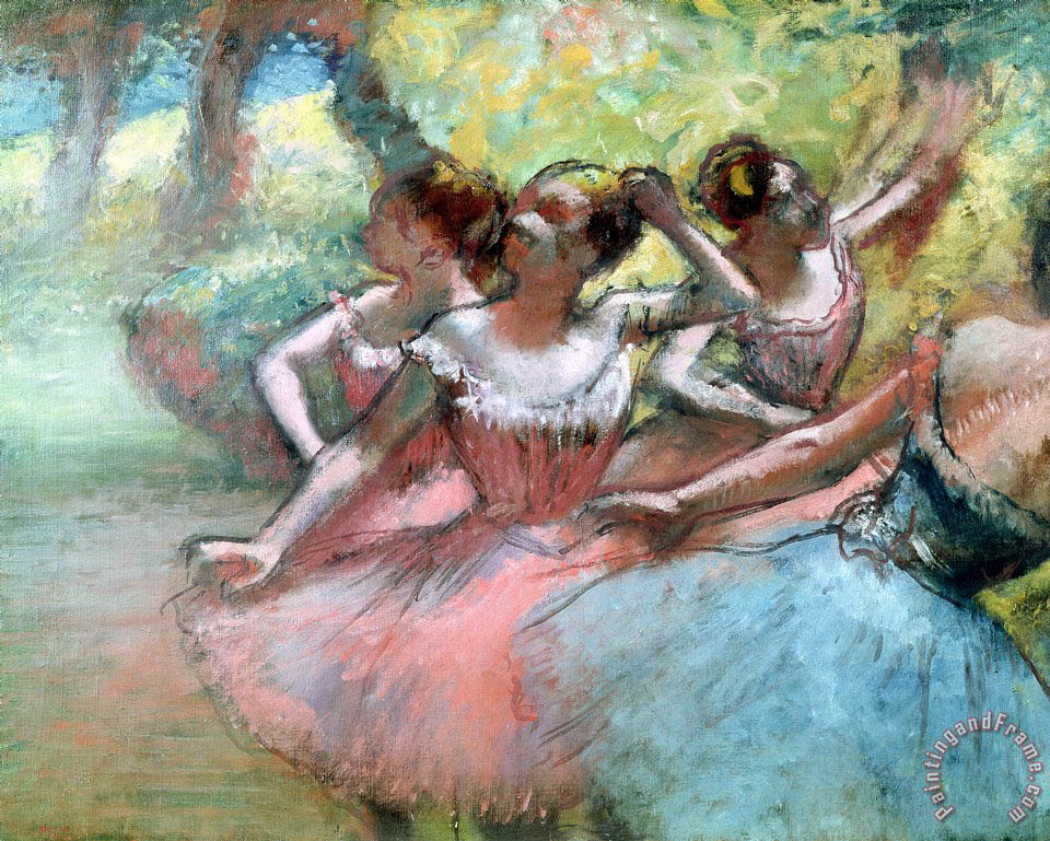 960x769 Edgar Degas Four Ballerinas On The Stage Painting - Ballerina Painting
