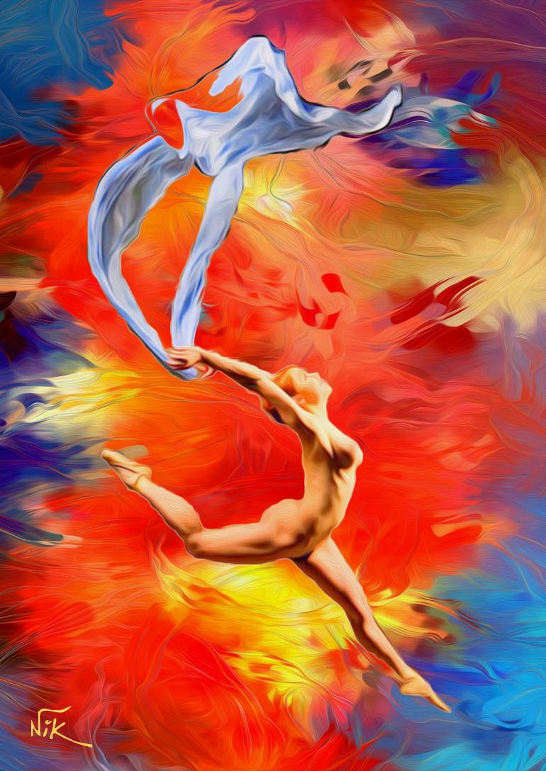 770x1088 Saatchi Art Dancing Ballerina Painting By Nik Tod - Ballerina Painting