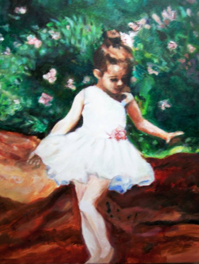 770x1025 Saatchi Art Little Ballerina Painting By Charlotte Wynne - Ballerina Painting