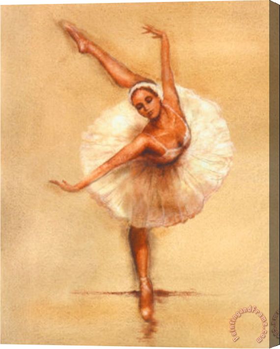 570x711 Caroline Gold Ballerina I Stretched Canvas Painting Canvas Art - Ballerina Painting On Canvas