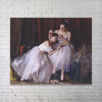 350x350 Realist People Ballerina Oil Painting On Canvas - Ballerina Painting On Canvas
