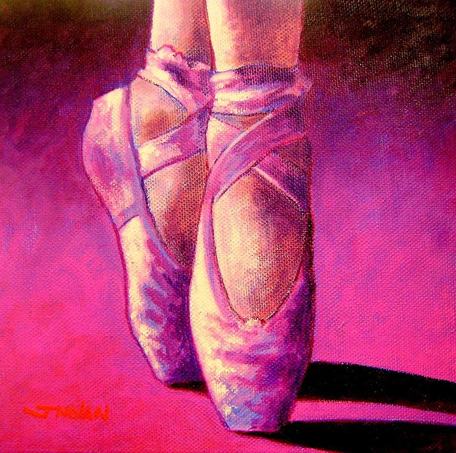 900x893 Ballet Shoes Ii Painting By John Nolan - Ballerina Shoes Painting
